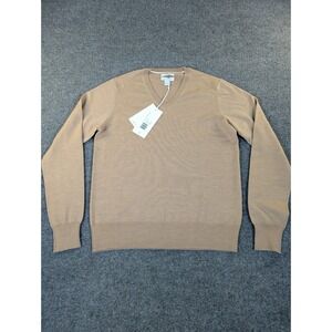 Kit and Ace‎ Mens Transition V Neck Sweater Camel Merino Wool S NWT #2484